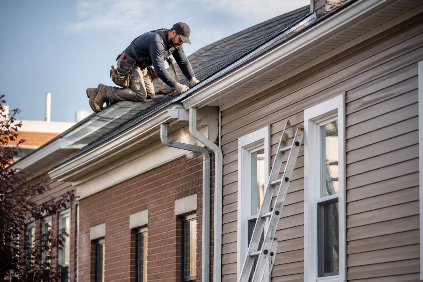 Roofing work on a Philadelphia residential property